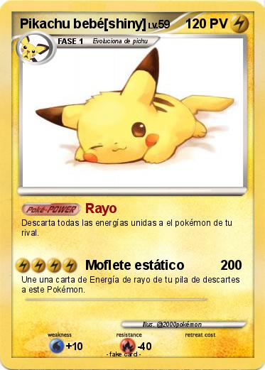 Pokemon Pikachu bebé[shiny]