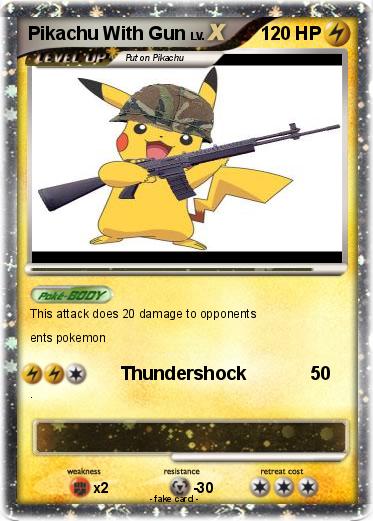 Pokemon Pikachu With Gun