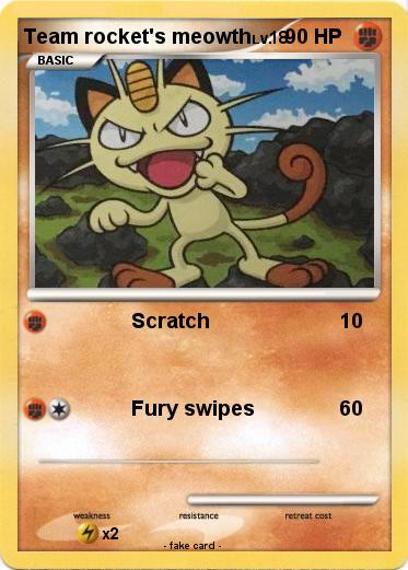 Pokemon Team rocket's meowth