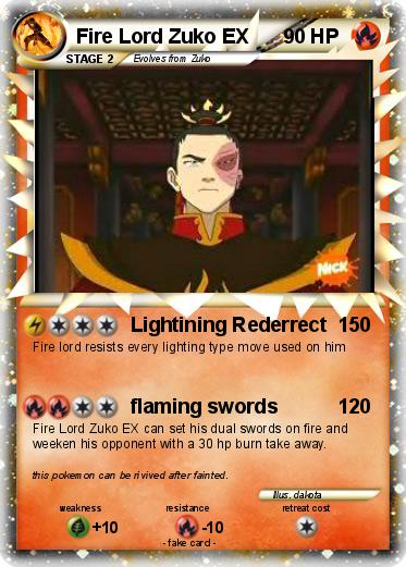 Pokemon Fire Lord Zuko EX