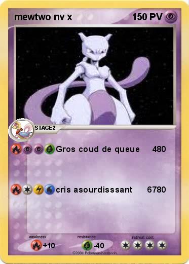 Pokemon mewtwo nv x