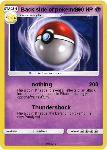 Pokemon Back side of pokemon
