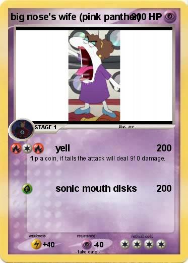 Pokemon big nose's wife (pink panther)