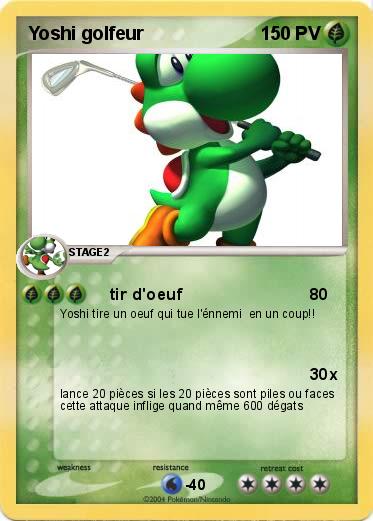 Pokemon Yoshi golfeur