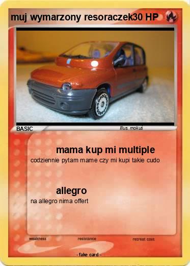 Pokemon muj wymarzony resoraczek