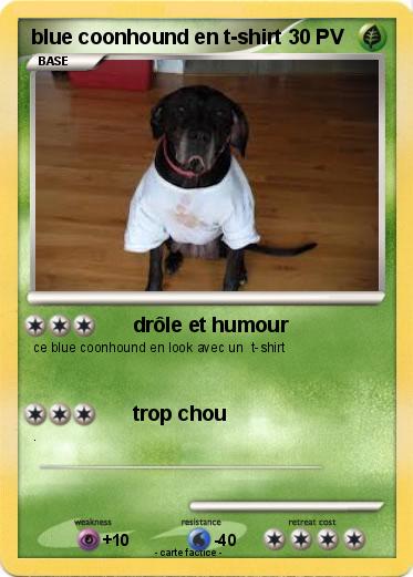 Pokemon blue coonhound en t-shirt
