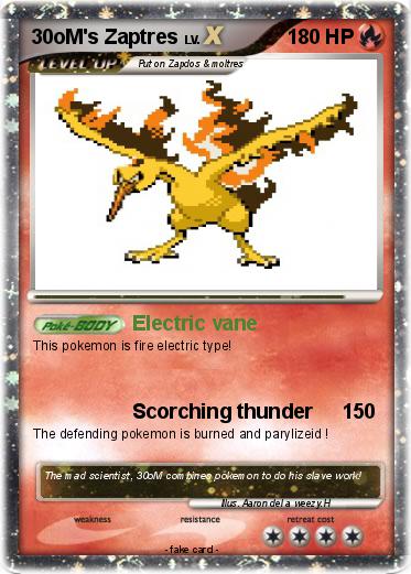 Pokemon 30oM's Zaptres