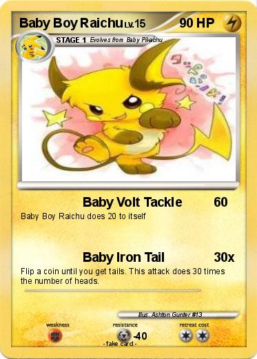 Pokemon Baby Boy Raichu