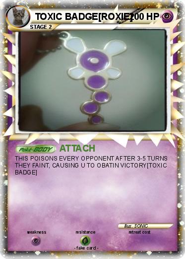 Pokemon TOXIC BADGE[ROXIE]