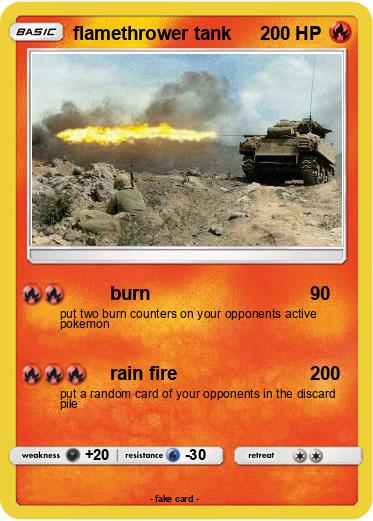 Pokemon flamethrower tank