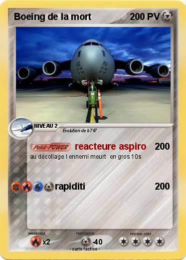 Pokemon Boeing de la mort