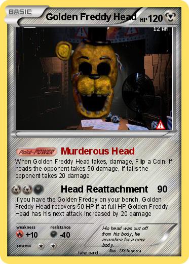Pokemon Golden Freddy Head