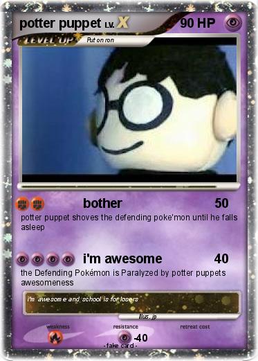 Pokemon potter puppet