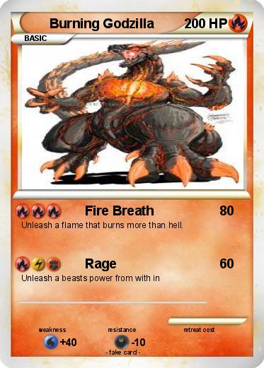 Pokemon Burning Godzilla