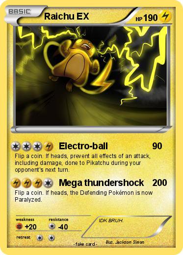 Pokemon Raichu EX