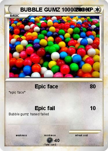 Pokemon BUBBLE GUMZ 1000000000