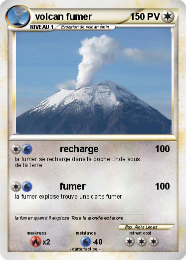 Pokemon volcan fumer
