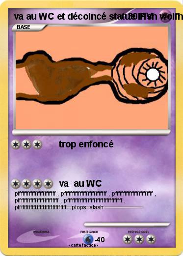 Pokemon va au WC et décoincé statue irish wolfhound