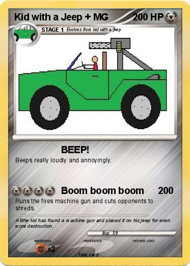 Pokemon Kid with a Jeep + MG