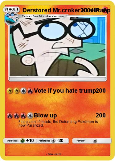 Pokemon Derstored Mr.croker aka trump