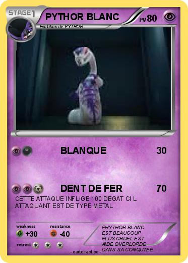 Pokemon PYTHOR BLANC