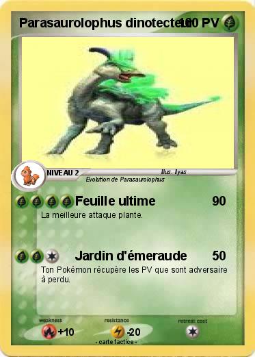Pokemon Parasaurolophus dinotecteur
