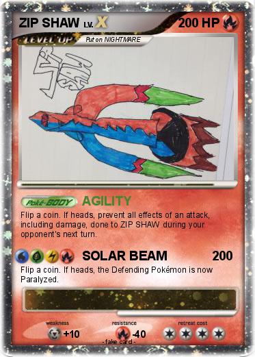 Pokemon ZIP SHAW
