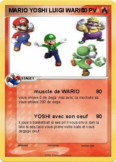 Pokemon MARIO YOSHI LUIGI WARIO