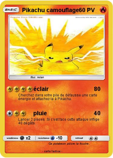 Pokemon Pikachu camouflage