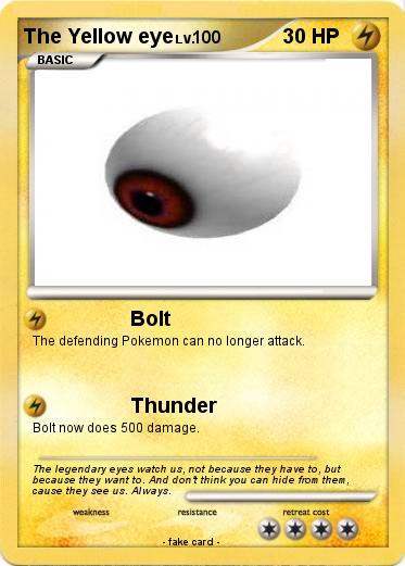 Pokemon The Yellow eye