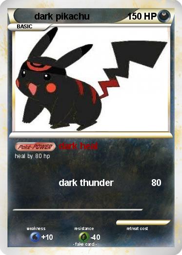 Pokemon dark pikachu
