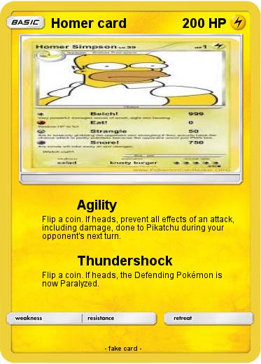 Pokemon Homer card
