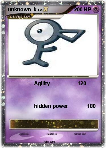 Pokemon unknown  k