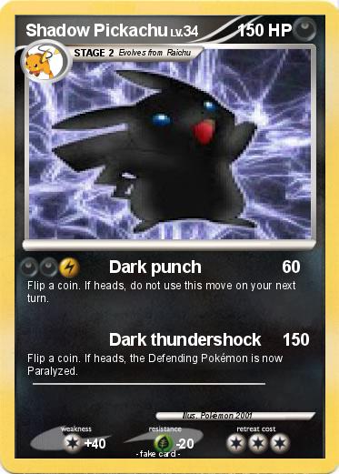 Pokemon Shadow Pickachu