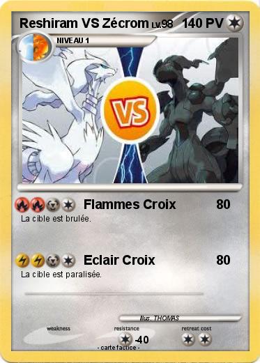 Pokemon Reshiram VS Zécrom