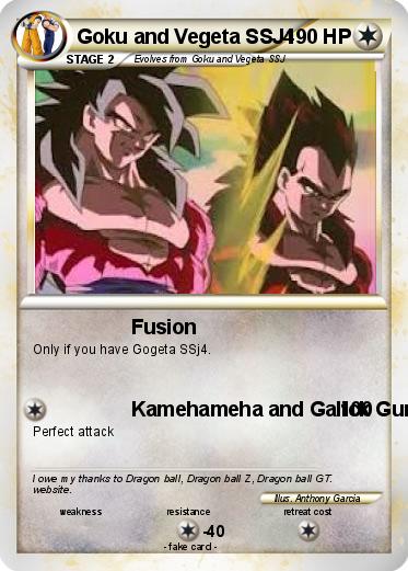 Pokemon Goku and Vegeta SSJ4