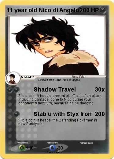 Pokemon 11 year old Nico di Angelo