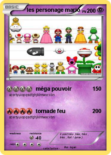 Pokemon les personage mario