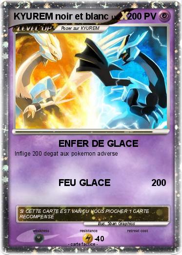 Pokemon KYUREM noir et blanc