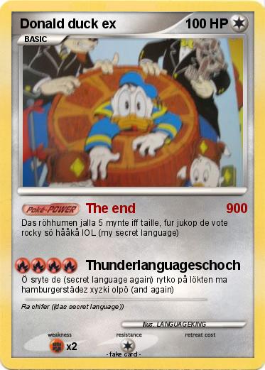 Pokemon Donald duck ex