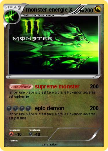 Pokemon monster energie X