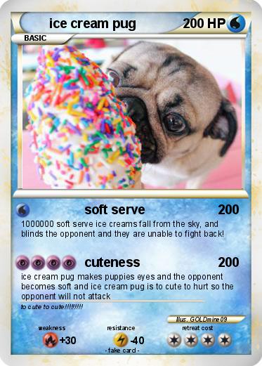 Pokemon ice cream pug