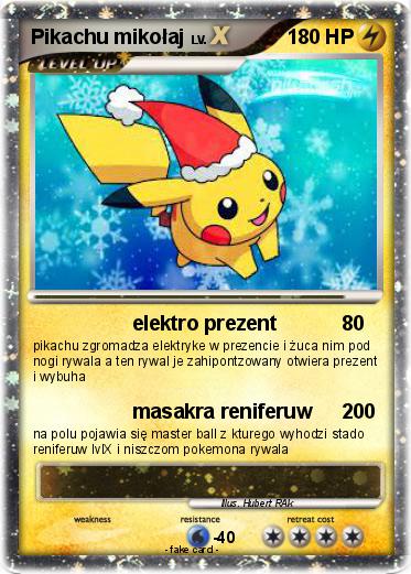 Pokemon Pikachu mikołaj