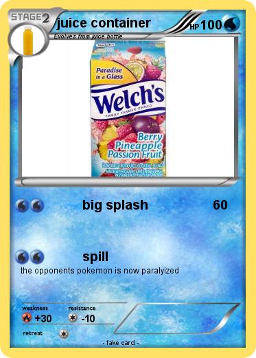 Pokemon juice container