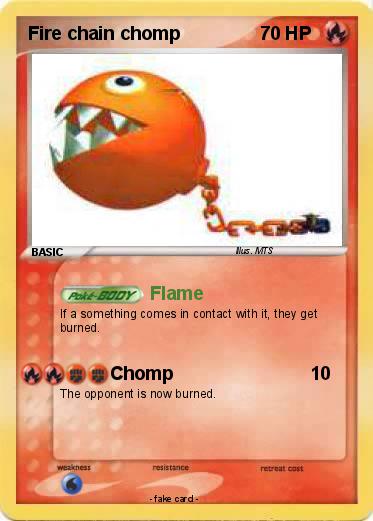 Pokemon Fire chain chomp