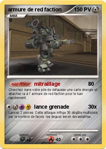 Pokemon armure de red faction
