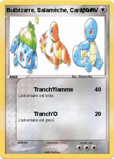 Pokemon Bulbizarre, Salamèche, Carapuce
