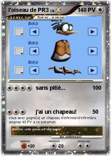 Pokemon l'oiseau de PR3