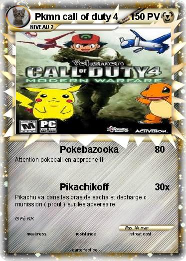 Pokemon Pkmn call of duty 4