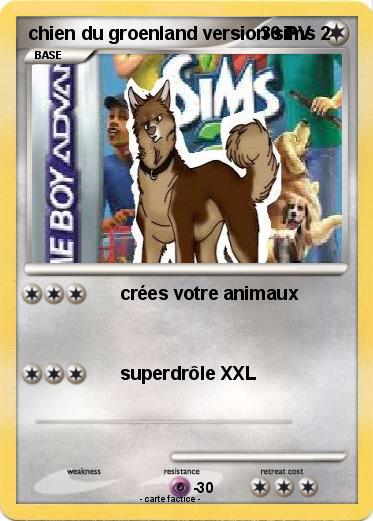 Pokemon chien du groenland version sims 2